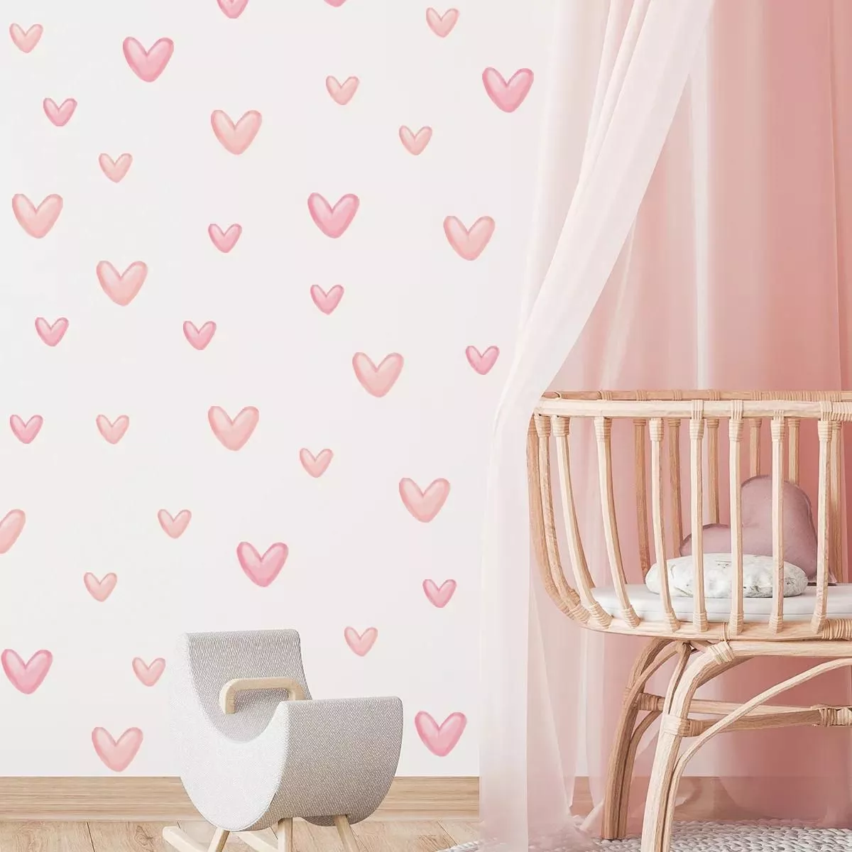 60pcs=6 Sheets Pink Heart Wall Stickers Big Small Hearts Art Wall Decals for Children Baby Girls Room Nursery Wallpapers Decor 60pcs=6 Sheets Pink Heart Wall Stickers Big Small Hearts Art Wall Decals for Children Baby Girls Room Nursery Wallpapers Decor
