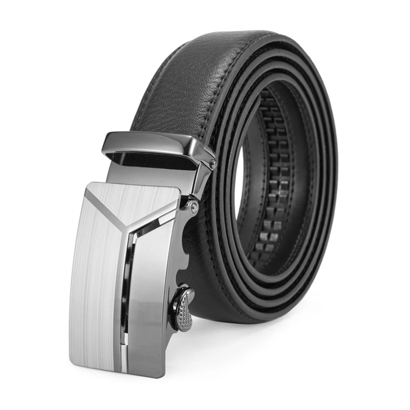 Men's Automatic Buckle Leather Belt Men's Automatic Buckle Leather Belt