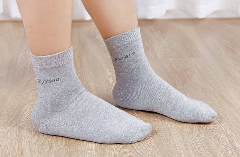 Men's Bamboo Fiber Basic Socks 10 Pairs Set