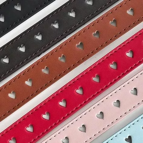 Children Faux Leather Belt Kids Cute Peach Heart Buckle Belts For Girls Solid Waistband Love Heart Eyelet Grommet Waist Belt Children Faux Leather Belt Kids Cute Peach Heart Buckle Belts For Girls Solid Waistband Love Heart Eyelet Grommet Waist Belt