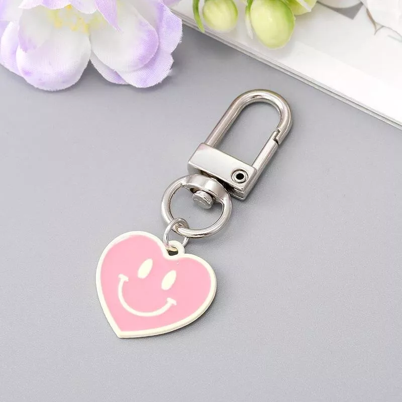 1Pcs Heart Love Smile Face Keychain Key Ring For Women Men Friend Gift Trendy Cute Bag Airpods Box Car Phone Accessorie Jewelry 1Pcs Heart Love Smile Face Keychain Key Ring For Women Men Friend Gift Trendy Cute Bag Airpods Box Car Phone Accessorie Jewelry